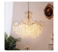 Pendant Lights, Chandeliers Medieval Retro Romantic Living Room Lamp Light Luxury Palace Villa French Lamp Princess Bedroom Lamp(80cm Diameter/Four Layers)
