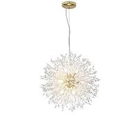 Pendant Lights, Chrome Gold Silver Crystal Sputnik Chandelier V-intage Firework Pendant Light Compatible with Living Room Dining Room Bathroom Foyer Restaurant Entryway Pendant