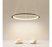 Pendant Lights, Dimmable LED Pendant Light Minimalist Dimmable Chandelier Height Adjustable Aluminum Suspens Lamps Dining Room Bedroom Ceiling Lamp Living Room Dining Room Hanging Lighting