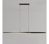 Pendant Lights, Dining Room Long Strip LED Chandelier Dimmable Metal Line Pendent Lamp Living Room Decorat Ceiling Hanging Lamp Adjustable Lighting Fixture Pendant(Three-Tone Light