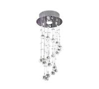 Pendant Lights, Indoor Crystal Pendant Light Home LED Wind Chime Chandelier Foyer Balcony Suspended Light Fixture - Cafe Decorat Ceiling Hanging Lamp H17.73in Chandelier Lamp