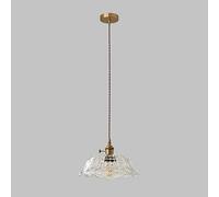Pendant Lights, Japanese Glass Suspended Chandelier 1-Light Brass Pendent Lamp Dining Kitchen Island Ceiling Hanging Light Indoor Bedroom Adjustable Lighting Fixture D9.in Pendant(A)