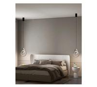 Pendant Lights, LED Bedside Chandelier Art Designer Chandelier Bedroom Study Living Room Home Creative Lamps And Lanterns Pendant(F,Warm White)