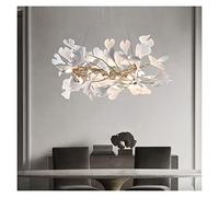 Pendant Lights, LED Chandelier Lamp 2021 Chandeliers Porcelain Leaves Pendant Lights Living Room Bedroom Art Lobby Decorat Hanging Lamp LED Chandelier Pendant(Round60cm