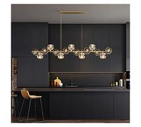 Pendant Lights, LED Chandelier Lamp Gold Luxury Copper Chandeliers Crystal Lampshade Lighting Compatible with Dining Room Mall Cloth Store Hanging Lamp Decorate LED Chandelier PE
