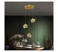 Pendant Lights, LED Chandelier Lamp - Restaurant Small Single Pendant Lights Compatible with Kitchen Island Round Crystal Hanging Lamp Dining Room Home Decor LED Chandelier