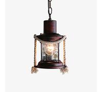 Pendant Lights, LED Chandelier Lamp Retro Nostalgic Hemp Rope Chandelier Iron Small Pendant Light Lamp Holder Single Head Ceiling Hanging Lamp Cafe Corridor Decorat Lighting Fixture