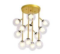 Pendant Lights, LED Chandelier Lamp Sputnik Chandelier 12 Lights Chandeliers Mid Century Ceiling Light Black Iron Retro Pendant Light Compatible with Kitchen Dining Room Living Room BOR