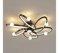 Pendant Lights, LED Dimmable Ceiling Light with Remote Control Kitchen Island Lamp Dining Table - Spiral Flower Shape Metal Acrylic Ceiling Chandelier Lighting Compatible with Living Room Bedr