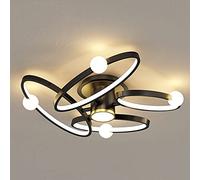 Pendant Lights, LED Dimmable Ceiling Light with Remote Control Kitchen Island Lamp Dining Table - Spiral Flower Shape Metal Acrylic Ceiling Chandelier Lighting Compatible with Living Room Bedr
