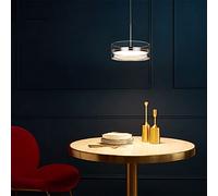 Pendant Lights, Personality Transparent Glass Chandelier - Sliver Pendant Light Dining Room Cafe Decorative Suspens Lamp with LED Dimmable Interesting Life Pendant