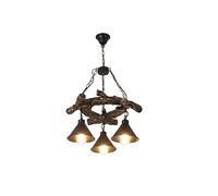 Pendant Lights, Southeast Asian Resin Chandelier Metal lampshade Black Finish Ceiling Pendant Lamp Antique Theme Restaurant Retro Industrial Hanging Lantern Flush Mount Light