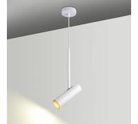 Pendant Spotlight Modern Drop Ceiling Aent Spot Lighting Indoor Adjustable Hanging Light Modern Directional Spotlights for Living Room Kitchen Island Bedroom Restaurant(White)