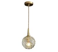 PendantLight, All-Copper Diamond Post-Modern - Single-Head Crystal LED Pendant Light Restaurant Bedroom Bedside Backdrop Net Red Light Interesting Life