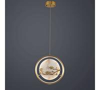PendantLight, H65 Copper Marble Pendent Lights Single Head Indoor Chaner Modern Minimalist Hanging Lamps Fixture LED Three-Color Adjustable Droplight Bedroom Bedside Illumination Droplight
