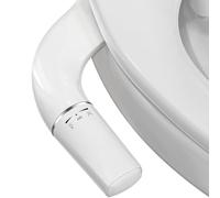 PENDEJATO Bidet ultra sottile per WC, bidet sottile non elettrico, protezione anti-intasamento retrattile, doppio ugello e pressione dell'acqua regolabile, po-doccia, taharet, bianco (due ugelli)