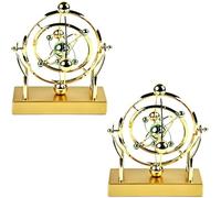 Pendel Perpetuum Mobile Cooles giocattolo da scrivania, perpetuo mobile pendolo con orbita celeste, decorazione creativa per la casa, gadget da scrivania, regali insegnanti di fisica