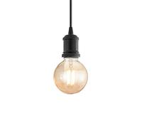 Pendel Porta lampada Lampada soffitto nero Industriale moderna 1 Luce Ideal Lux