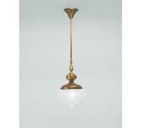 Pendelleuchte Cucina Liberty Ottone Vetro Rotondo Ø28 CM E27 Sospensione Pranzo