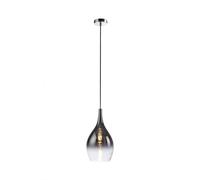 Pendelleuchte Cucina Vetro Cromato Antracite Ø20 CM Tondo E27 Sospensione Pranzo