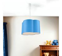 Pendelleuchte E27 Blu Nuvola Ragazzi Tessuto Metallo Lampada Camera Dei Bambini