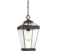 Pendelleuchte Esterno IP23 Bronzo E27 Vetro Metallo Rustico Lampada per Giardino