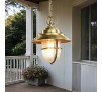 Pendelleuchte Esterno Ottone Massiccio E27 IP54 Maritim Casa Attacco Lampada per
