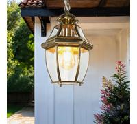 Pendelleuchte Esterno Ottone Vetro E27 IP23 Terrazza Casa Luce per regina