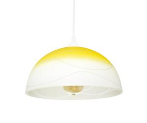 Pendelleuchte Giallo Bianco Vetro Ø 30 CM E27 Cucina Lampada a Sospensione da
