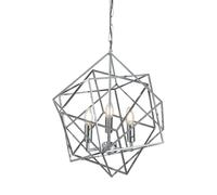 Pendelleuchte Lampada a Sospensione Cromo B:48 CM 3x E14 Metallo Moderno Camera