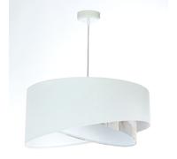Pendelleuchte Lampada a Sospensione Rotondo D: 50 CM Bianco Crema E27 Regolabile
