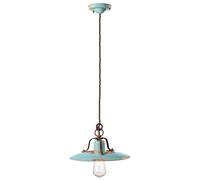 Pendelleuchte Lampada a Sospensione Vintage Design Ceramica Metallo D: 30 CM