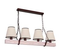 Pendelleuchte Luce a Sospensione Tavolo da Pranzo Rustico B:72 CM 4x E27 Stoffa