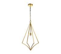Pendelleuchte Metallo E27 H: Max. 247,4 CM Paralume IN Filo Ottone Sospensione