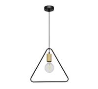 Pendelleuchte Nero Orabel Metallo Legno Triangolare E27 Moderno Lampada Pranzo