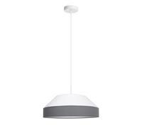 Pendelleuchte Pranzo Bianco Grigio Tessuto Blendarm Ø45 CM E27 Sala da Lampada