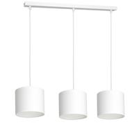 Pendelleuchte Pranzo Tessuto Bianco Metallo 75 CM E27 Blendarm Lampada Sala da