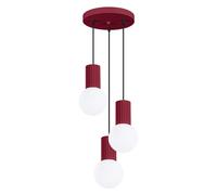 Pendelleuchte Sala da Pranzo Borgogna Alluminio Vetro B:25 CM G9 Lampada Tavolo