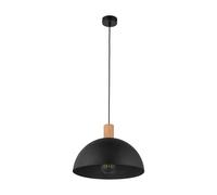 Pendelleuchte Scandinava Metallo Legno Ø 35 CM Nero E27 Lampada Tavolo da Pranzo