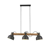 Pendelleuchte Soggiorno Flessibile Legno Metallo E27 96 CM Pranzo Sospensione