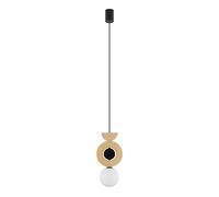 Pendelleuchte Soggiorno Legno Vetro Metallo G9 Tondo Ø16 CM Sospensione Blendarm