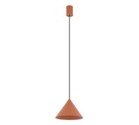 Pendelleuchte Soggiorno Metallo Schermo Terracotta GU10 Ø20 , 5 CM Cono Lampada