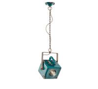 Pendelleuchte Sospensione E27 Petrolio Shabby Antico Ceramica Metallo Industrial