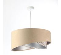 Pendelleuchte Sospensione E27 Rotondo Ø 50 CM Stoffa Velour Simil Moderno Camera