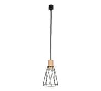Pendelleuchte Sospensione Metallo Legno Ø 16cm Piccolo H: Max. 1,7 M Regolabile