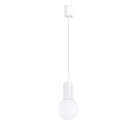 Pendelleuchte Vetro Alluminio Bianco Sala da Pranzo Ø12 CM G9 Sospensione Cucina