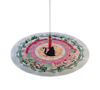Pendelmatt - Tappetino rotondo per meditazione | tappetino per in stile gatto nero tavolo a pendolo per letture metafisiche, lavoro energetico, messaggi spirituali e pratica di divinazione