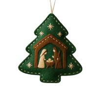 Pendeloque Nativité Noël - Décorations Feutre | Décoration faites main pour crèche de Noëls | Idéal pour mur, porte, fenêtre, porche, chambre, cuisine, bureau et cheminée | Ambiance festive