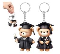 Pendente a Forma di Orso per il Diploma - 2 Pezzi Ornamento 2D Orso Commemorativo In Acrilico - Portachiavi Adorno Per Zaino Borsa Unisex Scuola Università