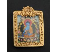 Pendente Buddista - Amuleto Buddha Medicina - Thangka 5,7 Cm #26028